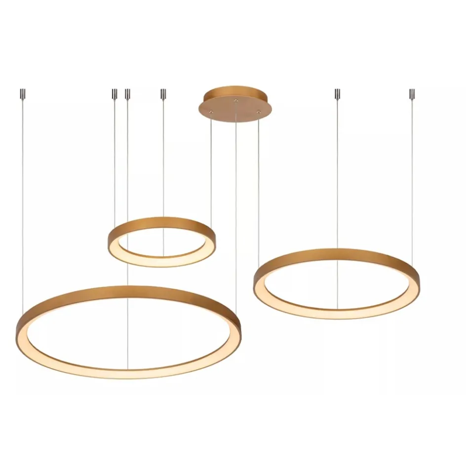 Hanglamp Vidal 3 ringen matgoud>Straluma Sale