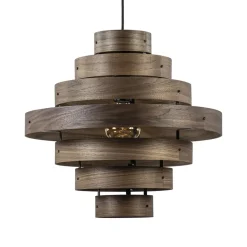 Hanglamp Walnut zwart / walnoot hout>Straluma