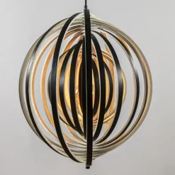 Hanglamp Woody 59 zwart/naturel hout><noscript><img width=