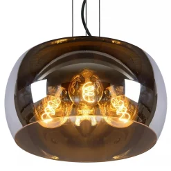 Hanglamp zwart + smoke glas 40cm><noscript><img width=