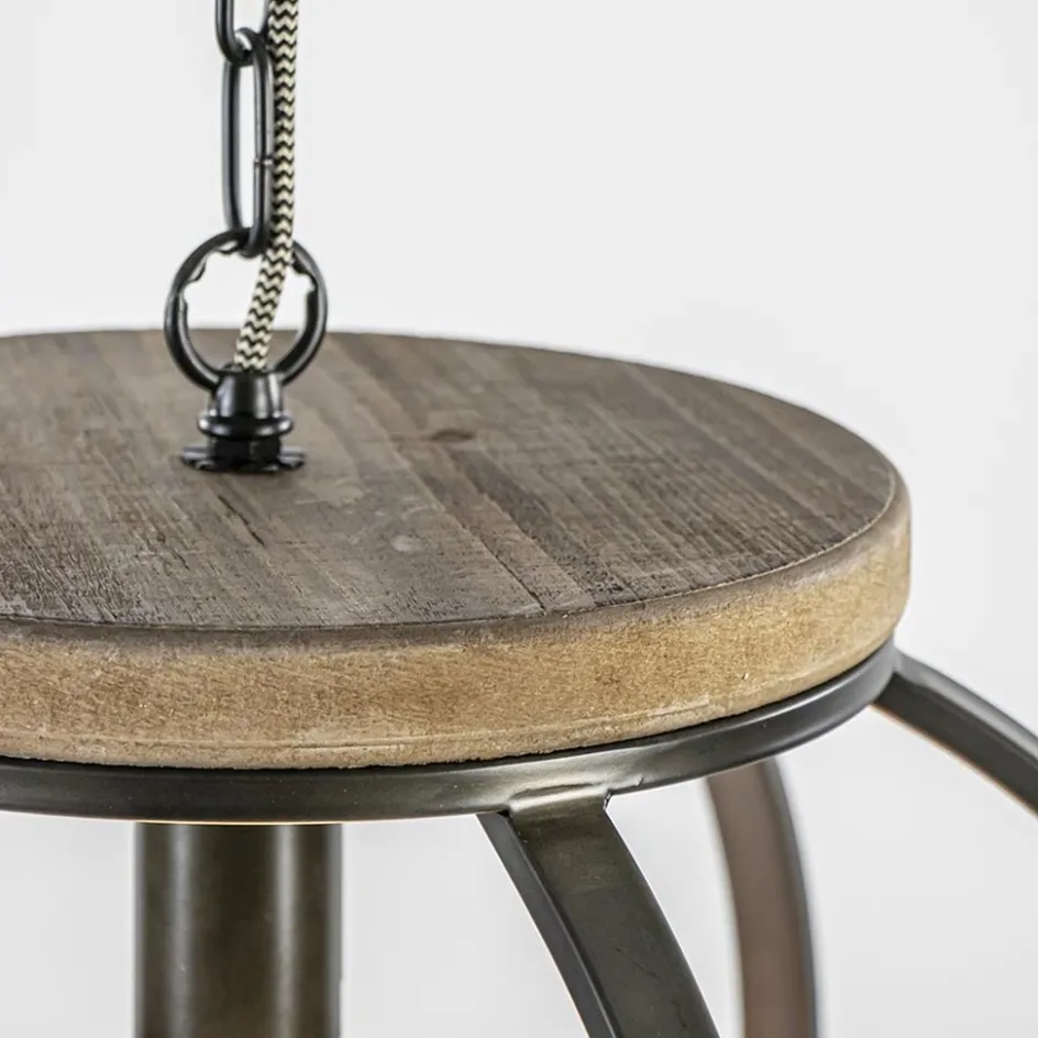 Hanglamp zwart industrieel open frame>Straluma Online