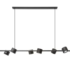 Hanglamp zwart 6L spot incl. gu10-111>Straluma