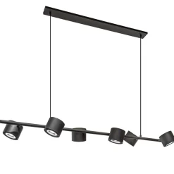 Hanglamp zwart 6L spot incl. gu10-111>Straluma