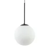Hanglamp zwart met opaal wit glas 30 cm>Straluma Online
