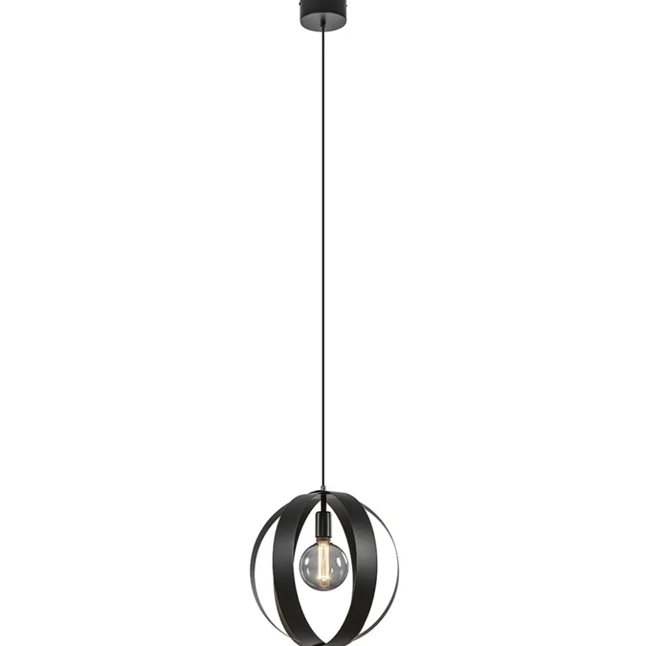 Hanglamp zwart metalen ringen 40 cm>Straluma Sale