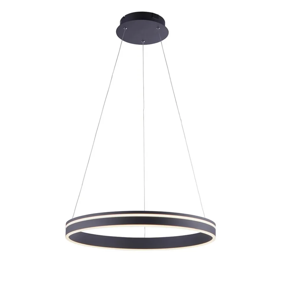 Hanglamp zwart ring 60cm + afst.bed.CCT>Straluma Sale