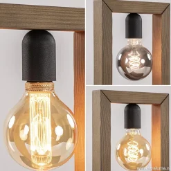 Houten tafellamp frame met zwart><noscript><img width=