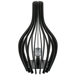 Houten tafel/vloerlamp mat zwart>Straluma Clearance