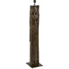 Houten vloerlamp met brons excl. kap>Straluma Outlet