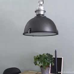 Industriele hanglamp zwart voor eettafel><noscript><img width=