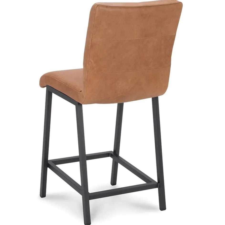 Industriële barkruk met cognac lederen zitting>Straluma Sale