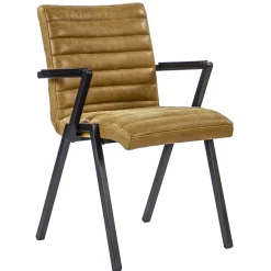 Industriële eetkamerstoel leer antigo cognac>Straluma Sale