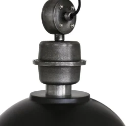 Industriële 3-lichts hanglamp bikkel mat zwart><noscript><img width=