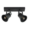 Industriële 2-lichts plafondspot mat zwart>Straluma New