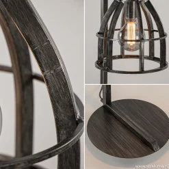 Industriële tafellamp antiek zwart><noscript><img width=