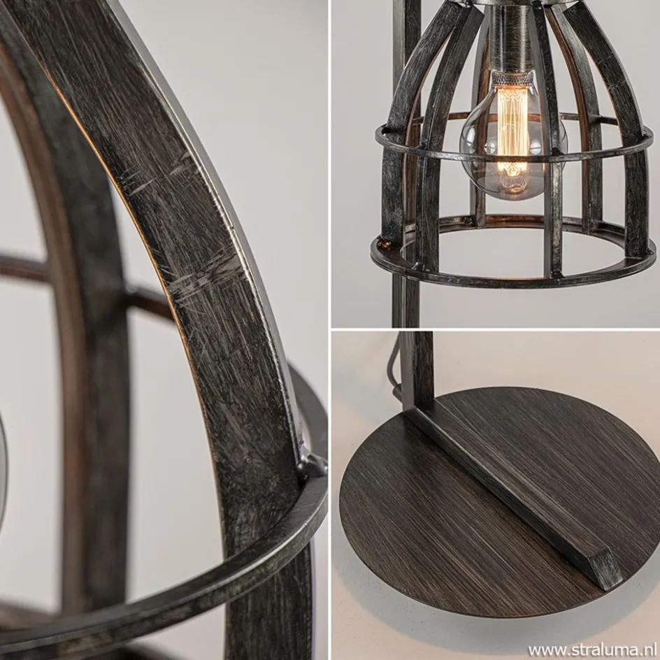 Industriële tafellamp antiek zwart>Straluma Sale