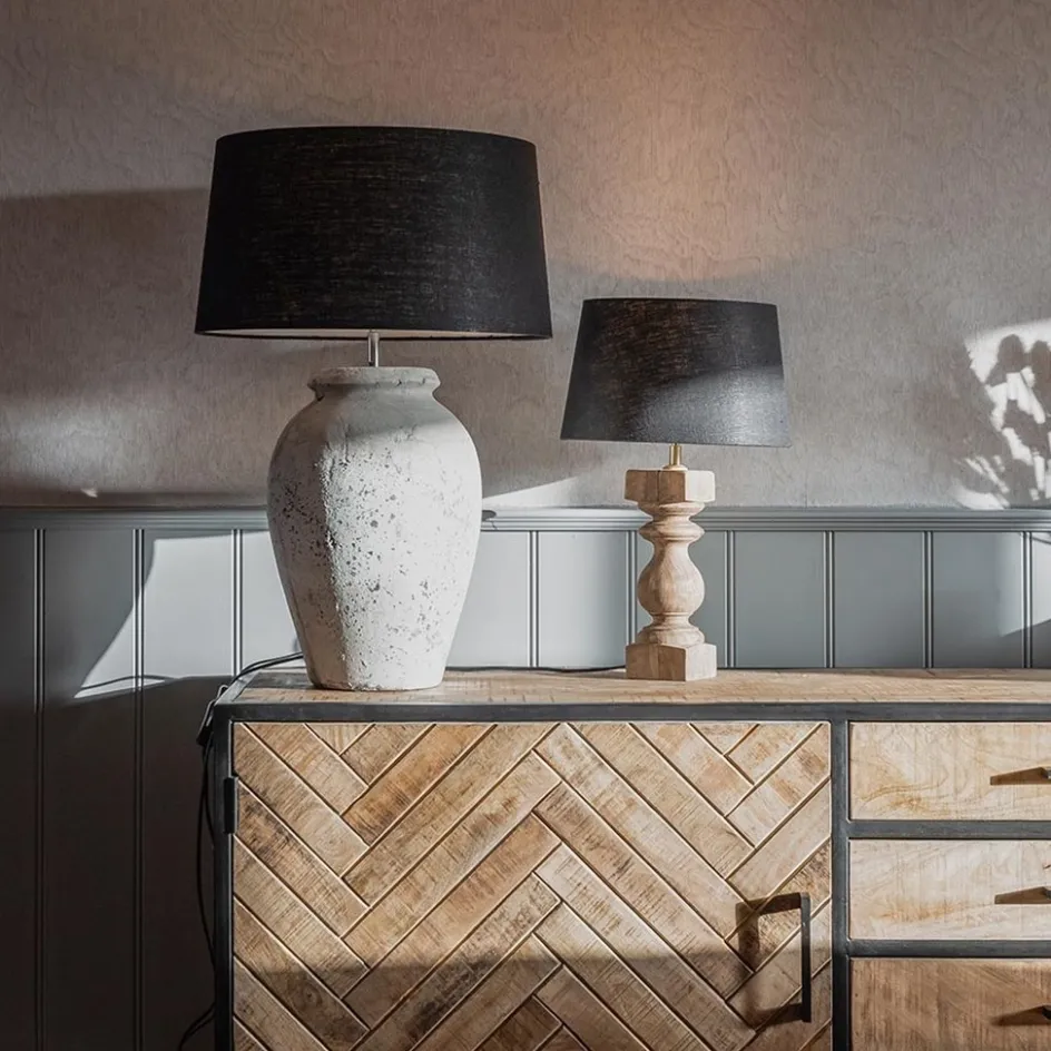 Kap Bridge zwart linnen 30x18>Straluma Discount