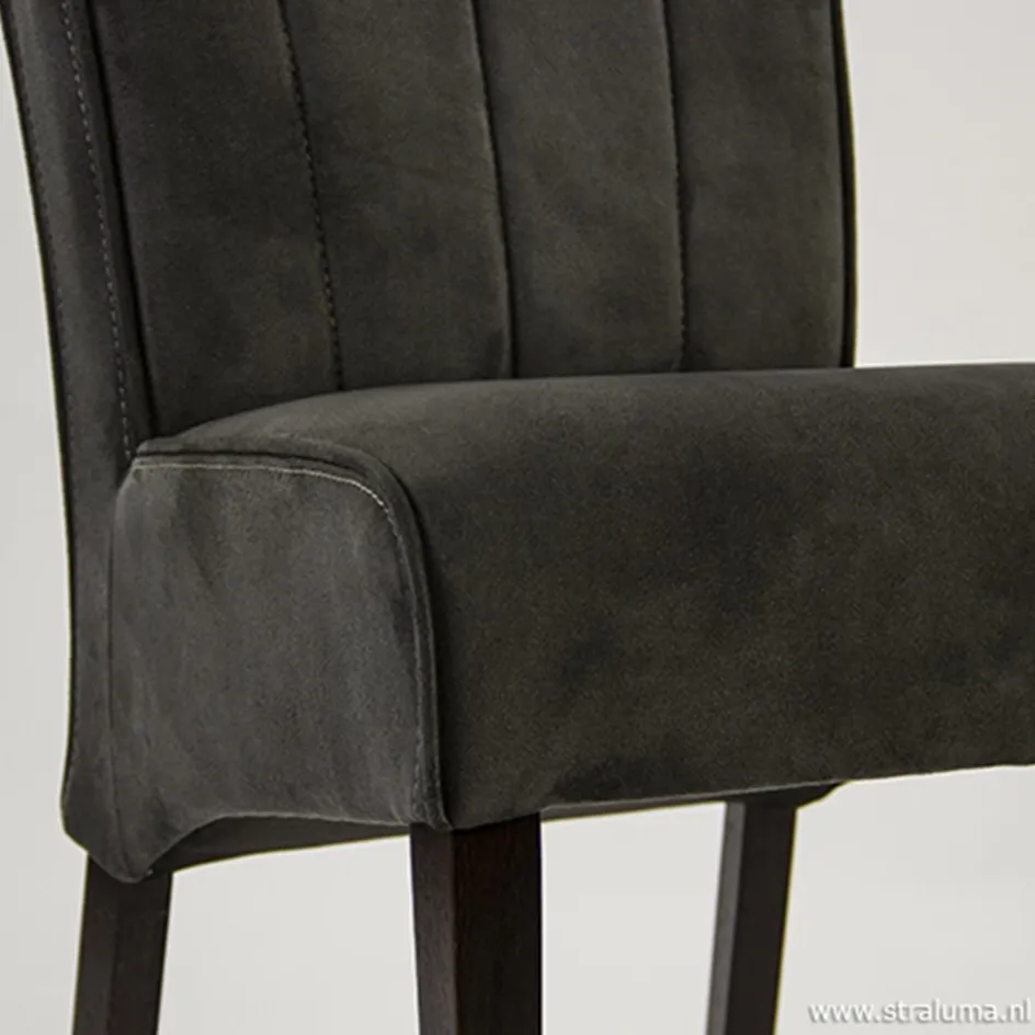 Klassiek landelijke eetkamerstoel grijs>Straluma Outlet