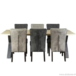 Klassiek landelijke eetkamerstoel grijs><noscript><img width=