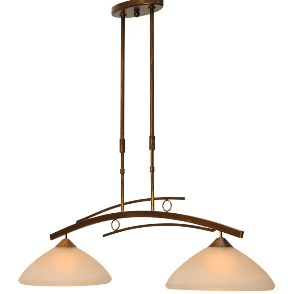 Klassieke hanglamp Bolzano brons amber>Straluma Clearance
