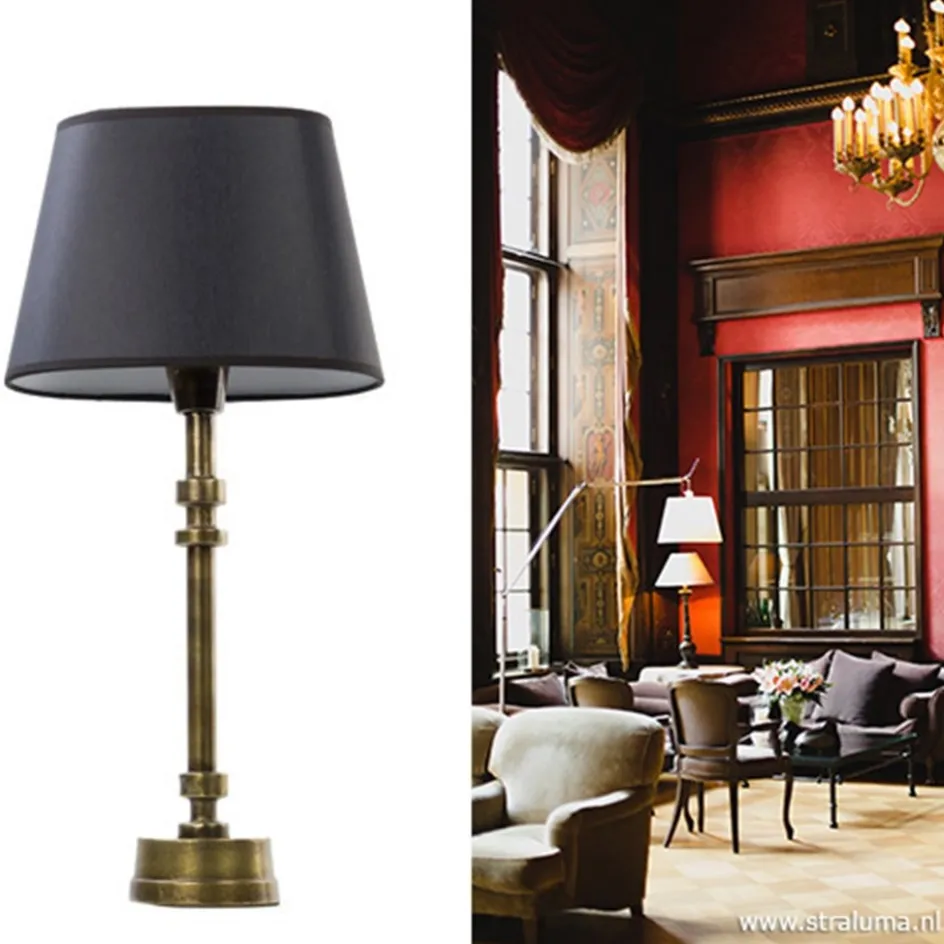 Klassieke lampvoet-tafellamp brons>Straluma