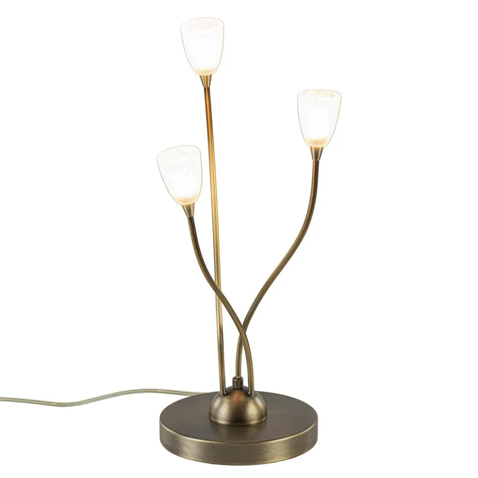 Klassieke LED tafellamp brons met dim to warm functie>Straluma Sale