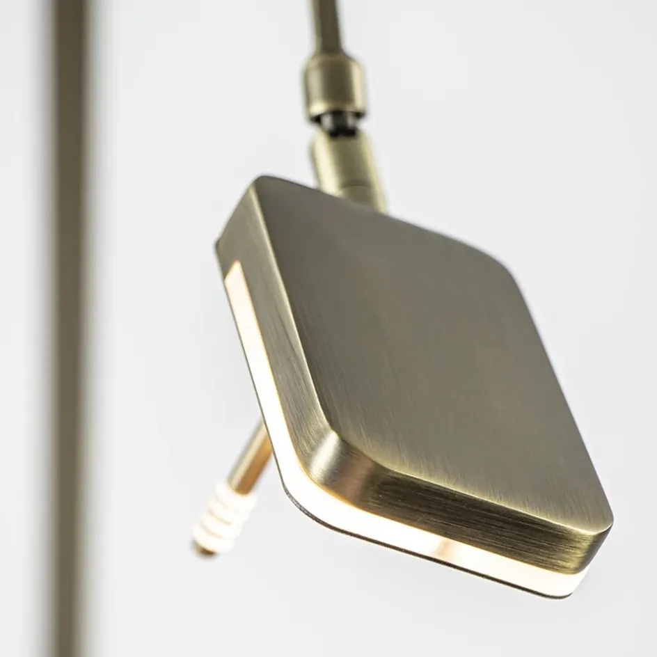 Klassieke leeslamp met dimbaar LED donker brons>Straluma Online