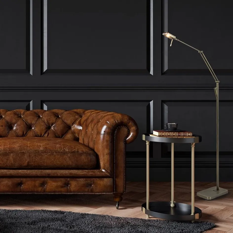 Klassieke leeslamp met dimbaar LED donker brons>Straluma Online