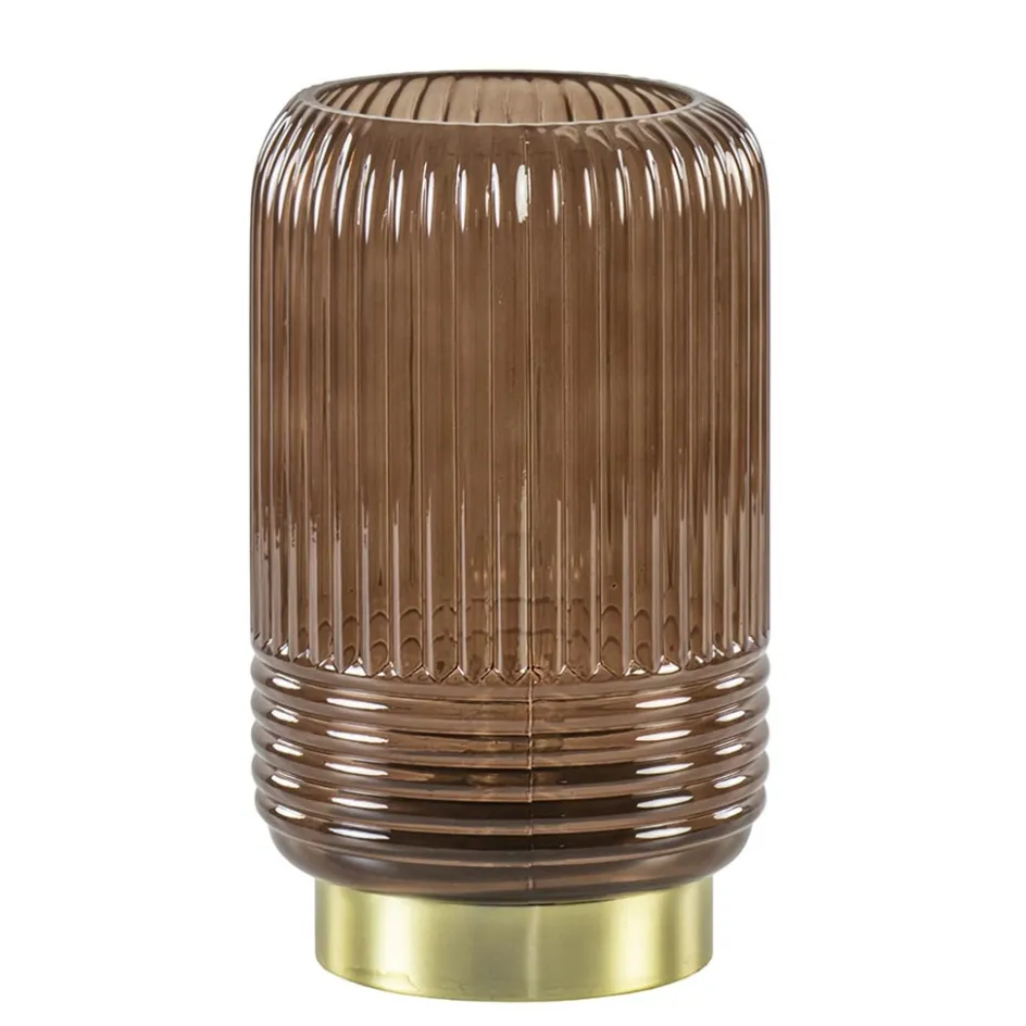 Klassieke tafellamp Lipa donker bruin op batterijen>Straluma New