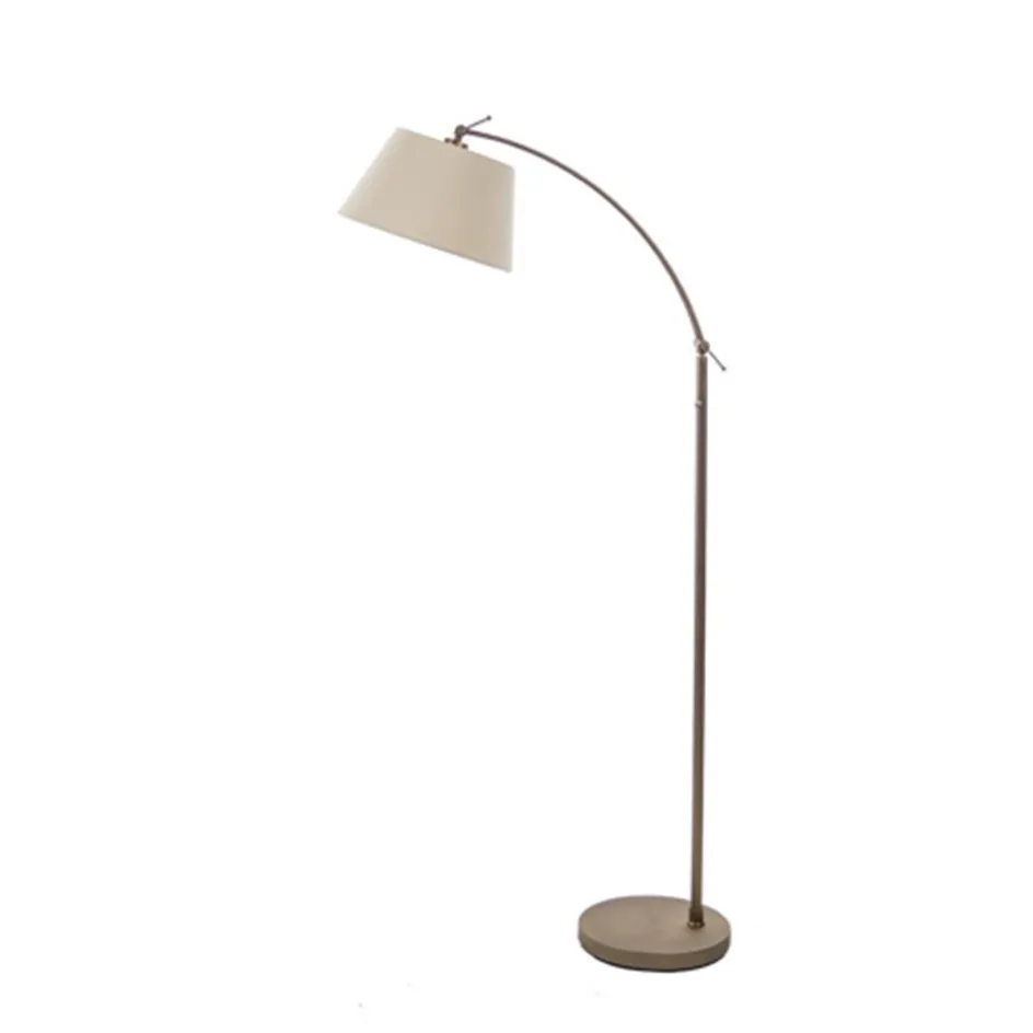 Klassieke vloerlamp brons met creme kap>Straluma Outlet