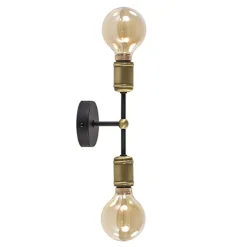 Klassieke wandlamp zwart-antiek brons>Straluma Online