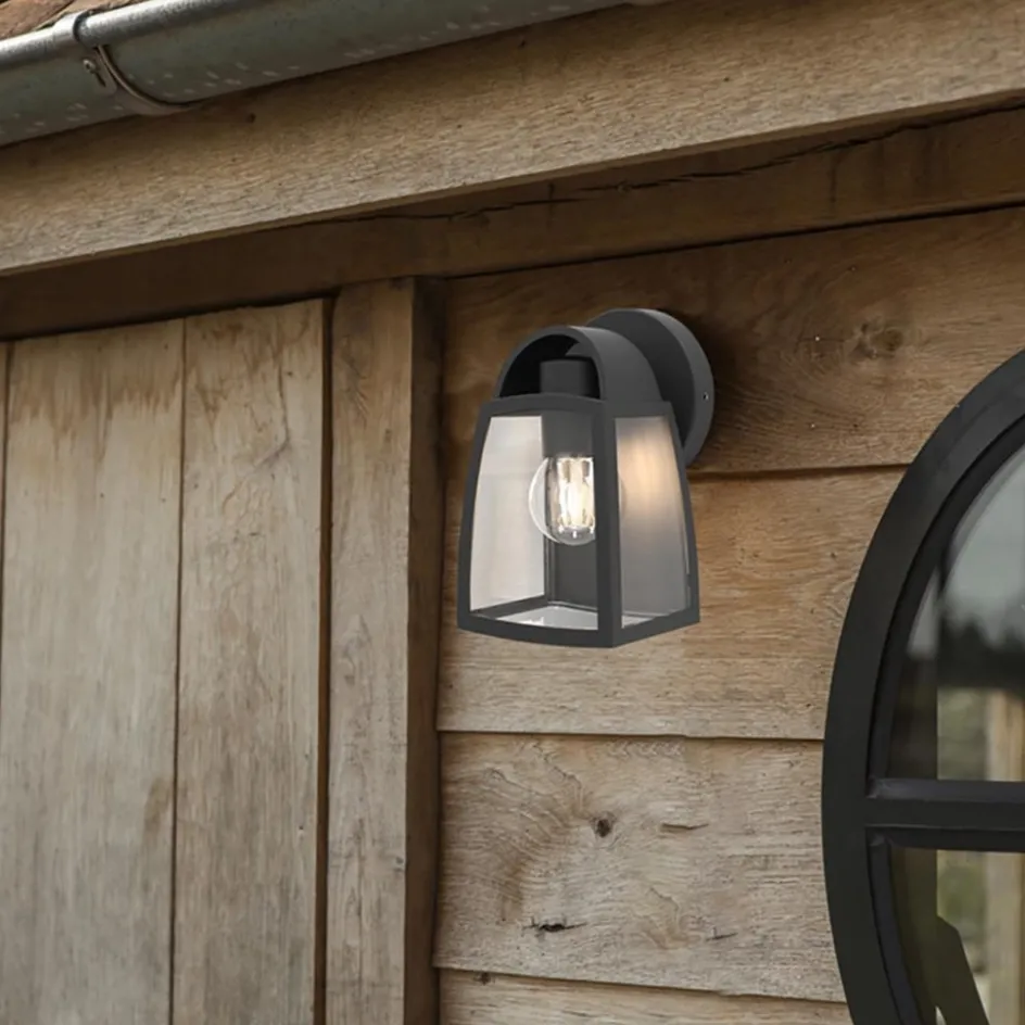 Kleine buitenlamp lantaarn wand mat zwart>Straluma Clearance