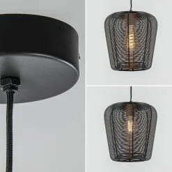 Kleine draad hanglamp Adeta mat zwart><noscript><img width=