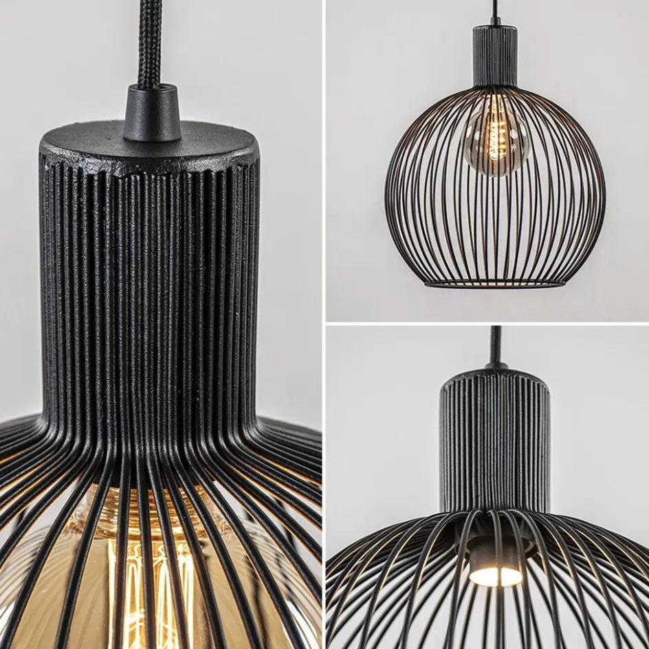 Kleine draad hanglamp mat zwart 30 cm>Straluma Clearance