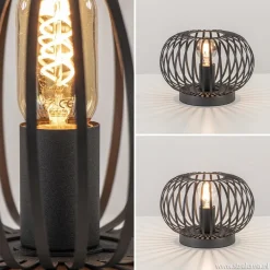 Kleine draad tafellamp modern mat zwart></noscript>Straluma