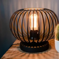 Kleine draad tafellamp modern mat zwart></noscript>Straluma