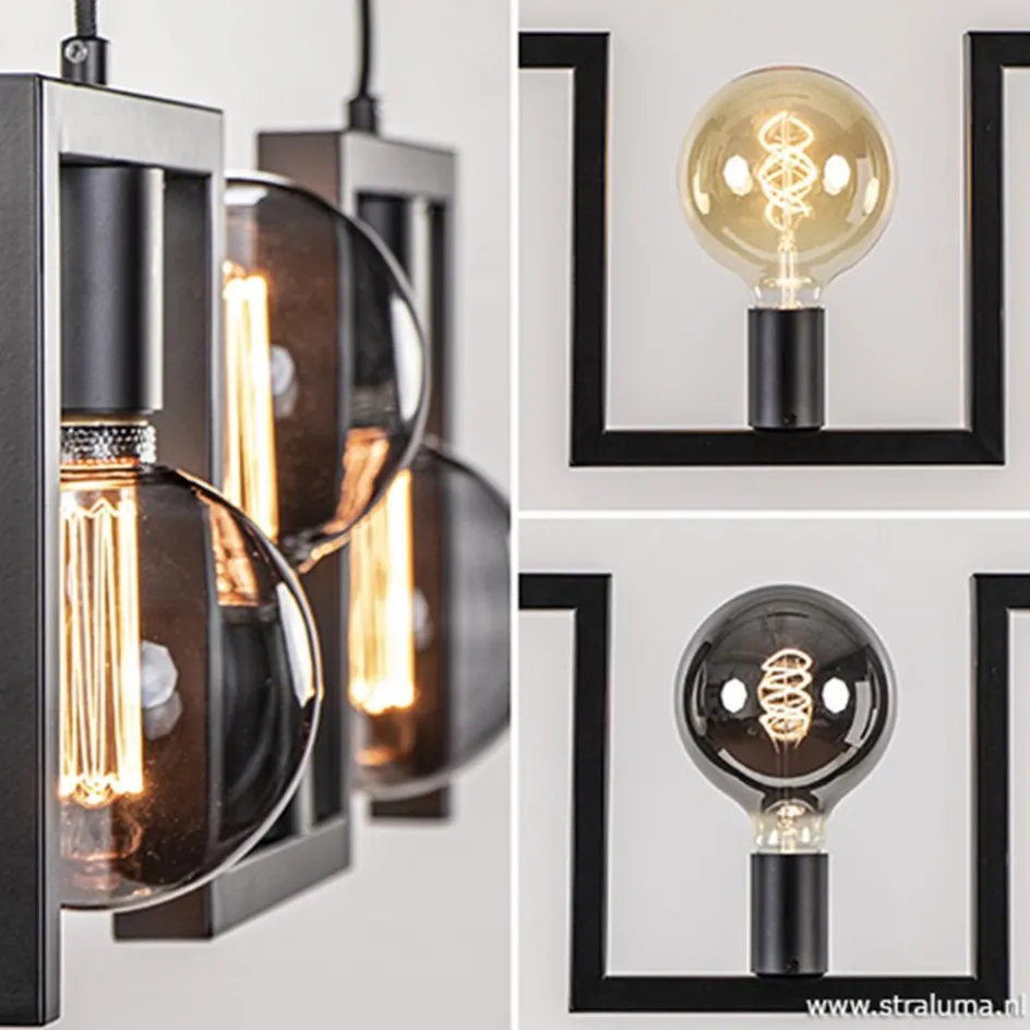 Kleine eettafel hanglamp zwart frame>Straluma Discount