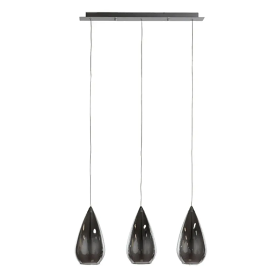 Kleine eettafel hanglamp glas 'Smoke'>Straluma Clearance