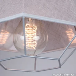 Kleine grijze hanglamp draad met stof></noscript>Straluma Best