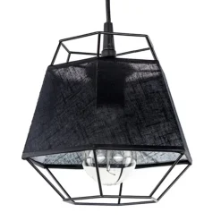 Kleine hanglamp draad zwart met stof>Straluma Outlet