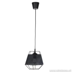 Kleine hanglamp draad zwart met stof>Straluma Outlet