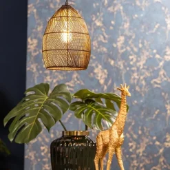 Kleine hanglamp Meya zwart met goud draad></noscript>Straluma Outlet