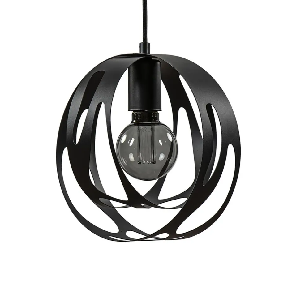 Kleine hanglamp rond mat zwart>Straluma Best