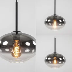 Kleine hanglamp smoke glas gradient met zwart><noscript><img width=