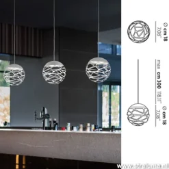 Kleine ronde design hanglamp Kelly wit><noscript><img width=