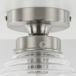 Kleine stalen plafondlamp glas helder><noscript><img width=
