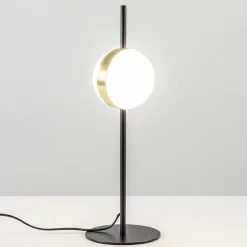 Kleine tafellamp bol zwart met goud>Straluma New