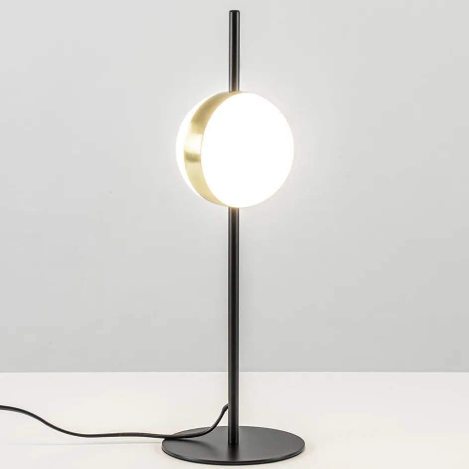 Kleine tafellamp bol zwart met goud>Straluma New