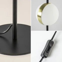 Kleine tafellamp bol zwart met goud><noscript><img width=