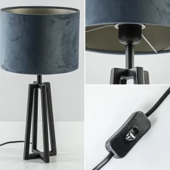 Kleine tafellamp Miley mat zwart exclusief kap></noscript>Straluma Sale